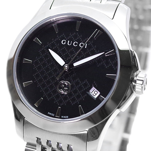 グッチ GUCCI 腕時計 レディース YA1265006 クォーツ ブラック シルバー